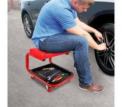 st3059 - tabouret a roulettes et tablette a outils pour atelier