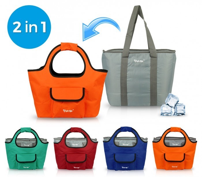 161227 Sac 2 en 1 isotherme et sac de shopping FREE GO différentes couleurs 