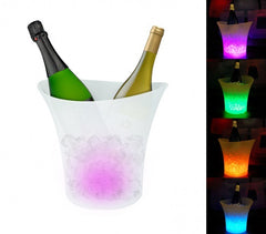 Seau a glace pour le champagne avec lumière changeante – LED 6 couleurs