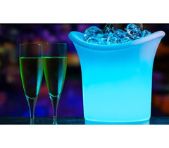 Seau a glace pour le champagne avec lumière changeante – LED 6 couleurs