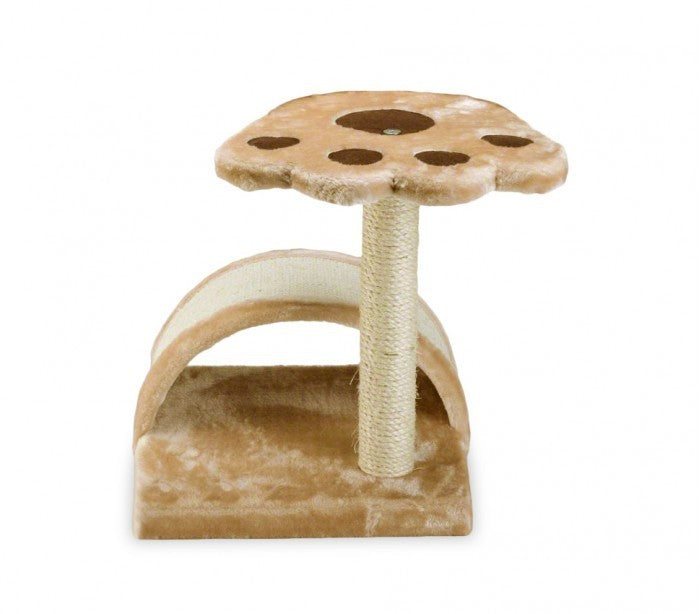 HK1074 - gymnase avec griffoir pour chats avec colonne en sisal et plateau