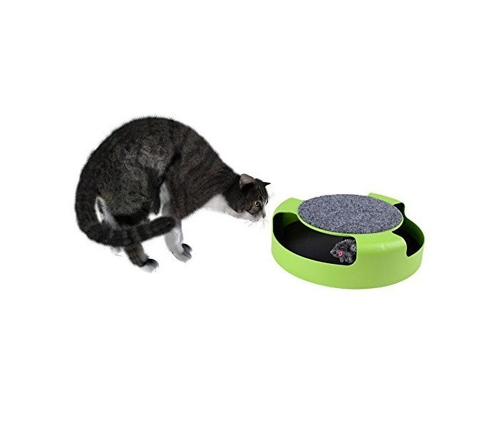 Jouet chat avec la souris piégée à l'intérieur (25 cm)