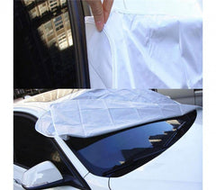 couverture de pare-brise grise avec sangles de fixation anti neige ou soleil