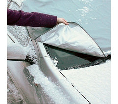 couverture de pare-brise grise avec sangles de fixation anti neige ou soleil