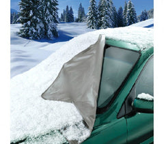 couverture de pare-brise grise avec sangles de fixation anti neige ou soleil