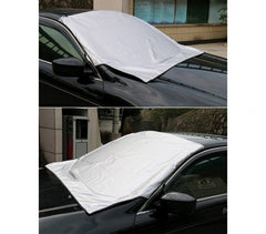 couverture de pare-brise grise avec sangles de fixation anti neige ou soleil