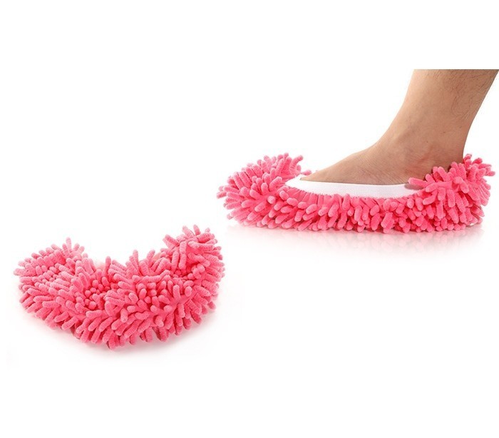 Paire de pantoufles 2 en 1 microfibres pour nettoyer jusqu'au 44