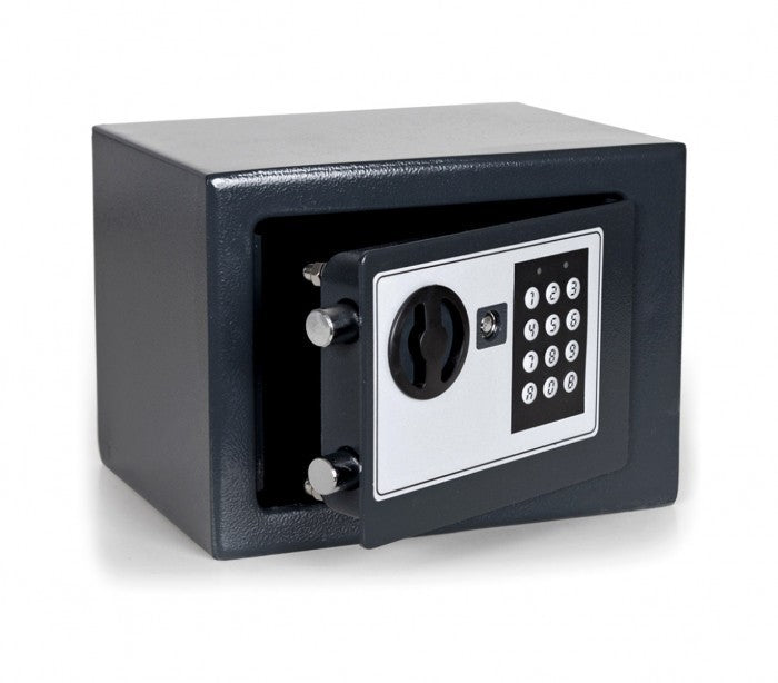 Coffre-fort électronique avec batterie (23 x 17 cm) (Gris)