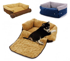 Couffin depliable double fonction panier pour chien doux 82x46x18
