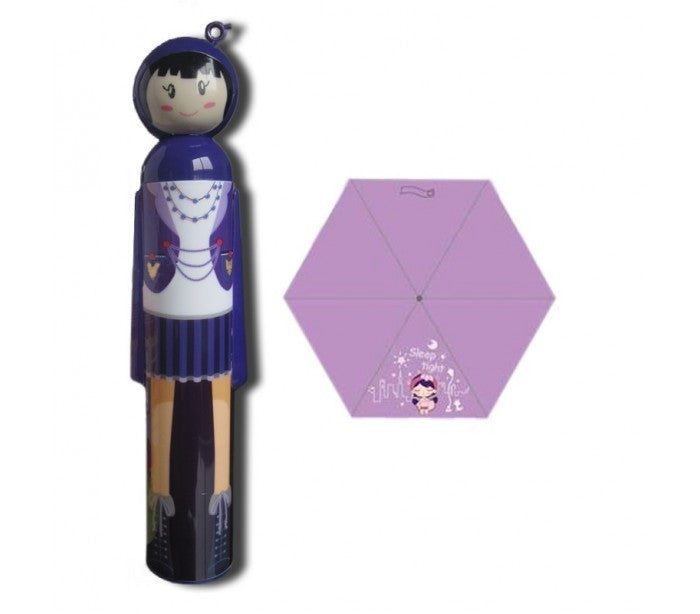 Parapluie Manga Style japonais en différentes couleurs avec étui rigide Dolls