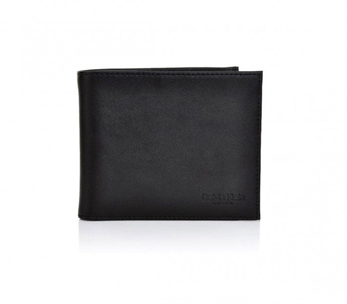 S04 Portefeuille noir CALVIN KLEIN pour homme en vrai cuir