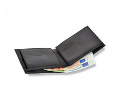 S04 Portefeuille noir CALVIN KLEIN pour homme en vrai cuir