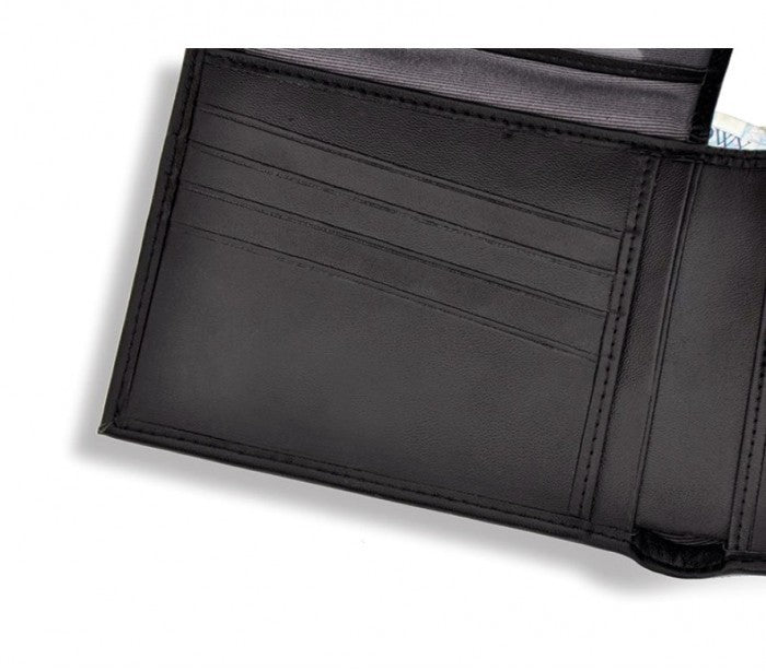 S04 Portefeuille noir CALVIN KLEIN pour homme en vrai cuir