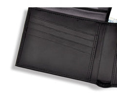 S04 Portefeuille noir CALVIN KLEIN pour homme en vrai cuir