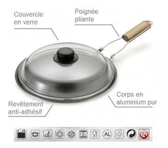 FISPD30 Spatule avec couvercle en verre 30 cm aluminium ligne