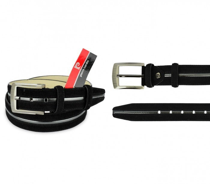 R003 Ceinture reglable pour homme PIERRE CARDIN en cuir 