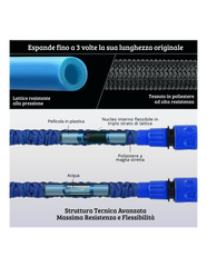 Tubo Giardino Estensibile 30MT Flessibile Spruzzatore 7 Getti Ugello Universale